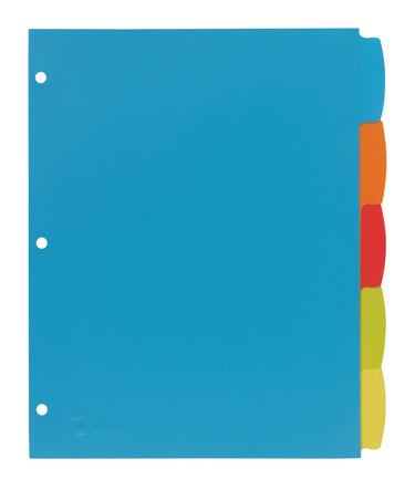 Avery Big Tab Write & Erase Durable Plastic Dividers for 3 Ring Binders, 5-Tab Set, Bright Multicolor, 1 Set (16129)
